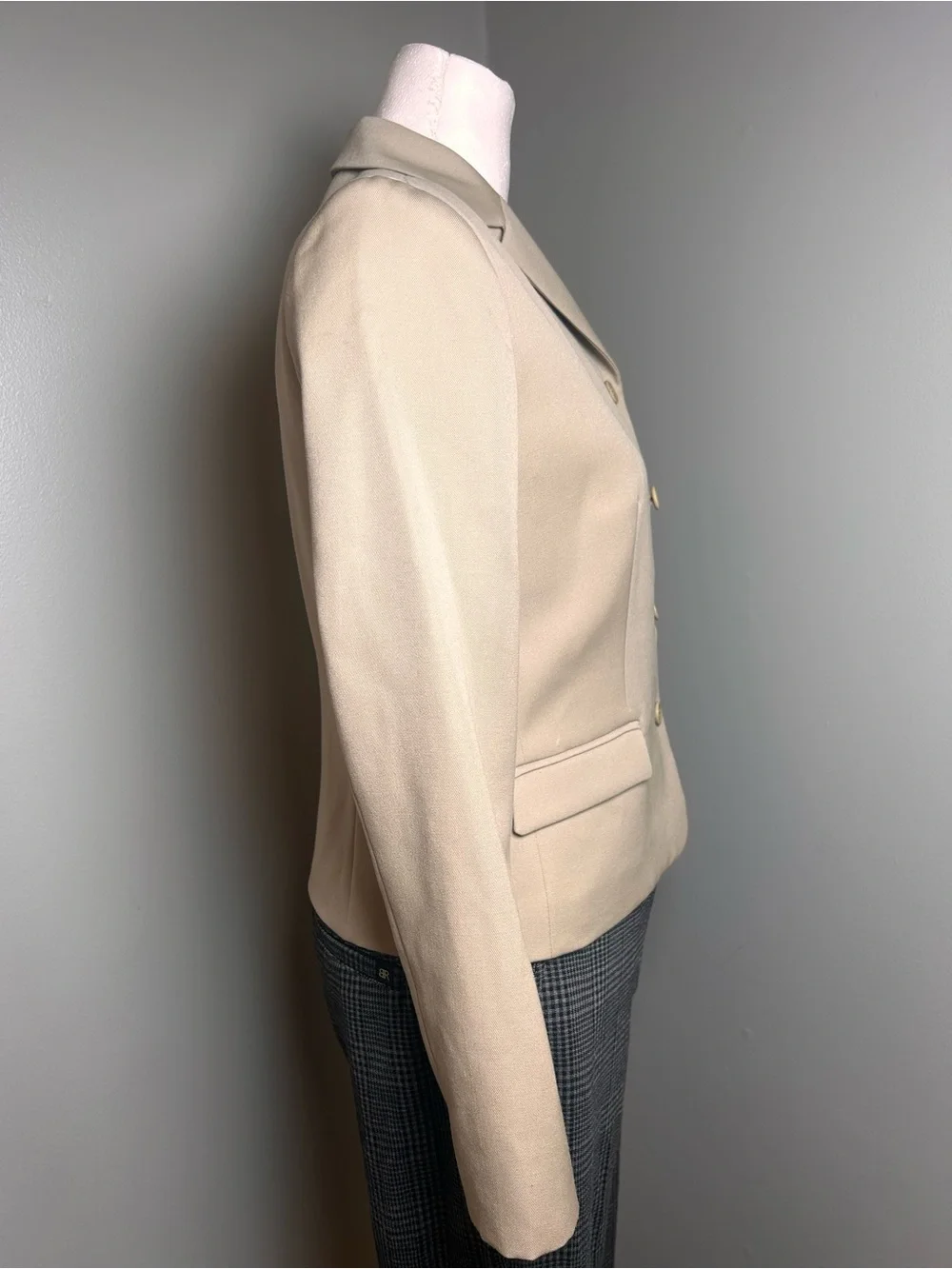 J.Crew Beige 4 Button Tailored Blazer Estimated Size 0-2